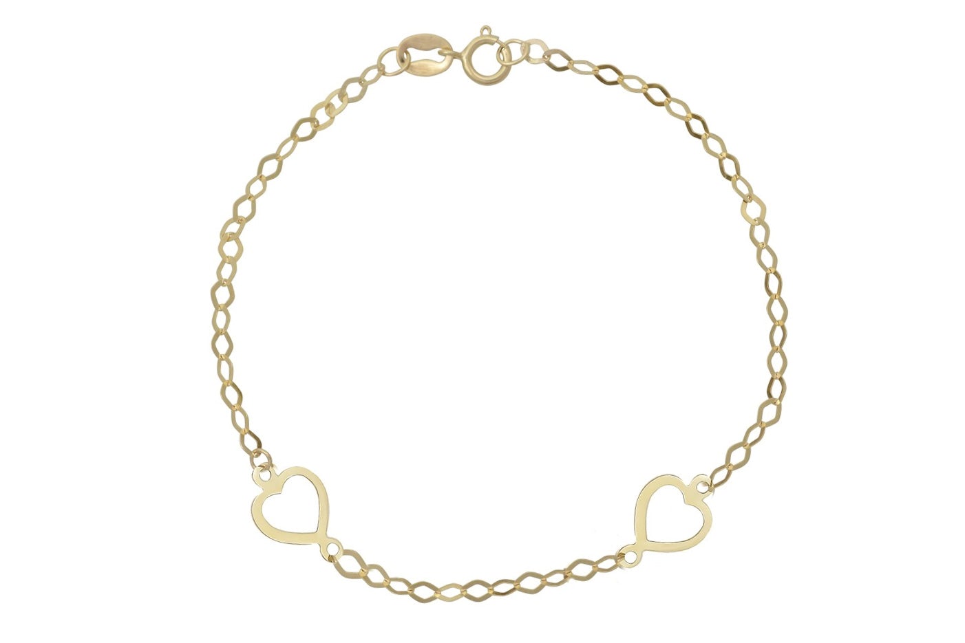 mooie dames armband, dames armband, dames armband goud, Gouden armband met hartjes, hartjes armband dames, moeder kind sieraden goud, gouden armband met hartjes hangers, schakelarmband goud, meisjes 14k gouden armband hartjes