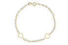 mooie dames armband, dames armband, dames armband goud, Gouden armband met hartjes, hartjes armband dames, moeder kind sieraden goud, gouden armband met hartjes hangers, schakelarmband goud, meisjes 14k gouden armband hartjes