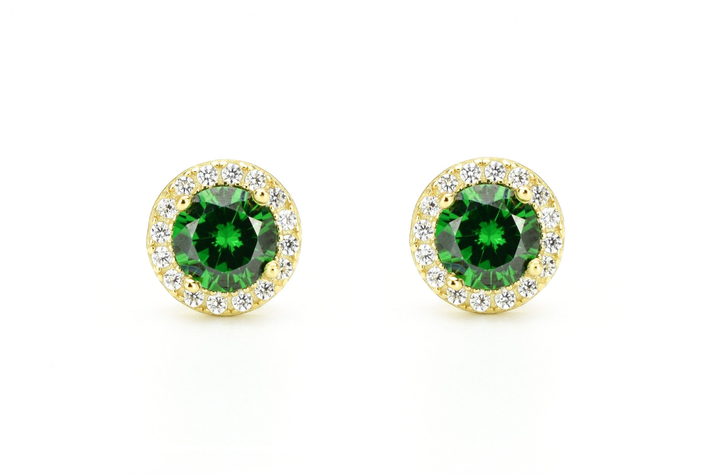 Smaragd oorbellen, gouden smaragd oorbellen, zilver smaragd oorknoppen, rosegouden smaragd oorbellen, oorbellen emarald oorbellen, birthstone oorbellen, groene oorbellen, ronde groene oorbellen, smaragd geboorte steen oorbellen, smaragd groene oorknoppen