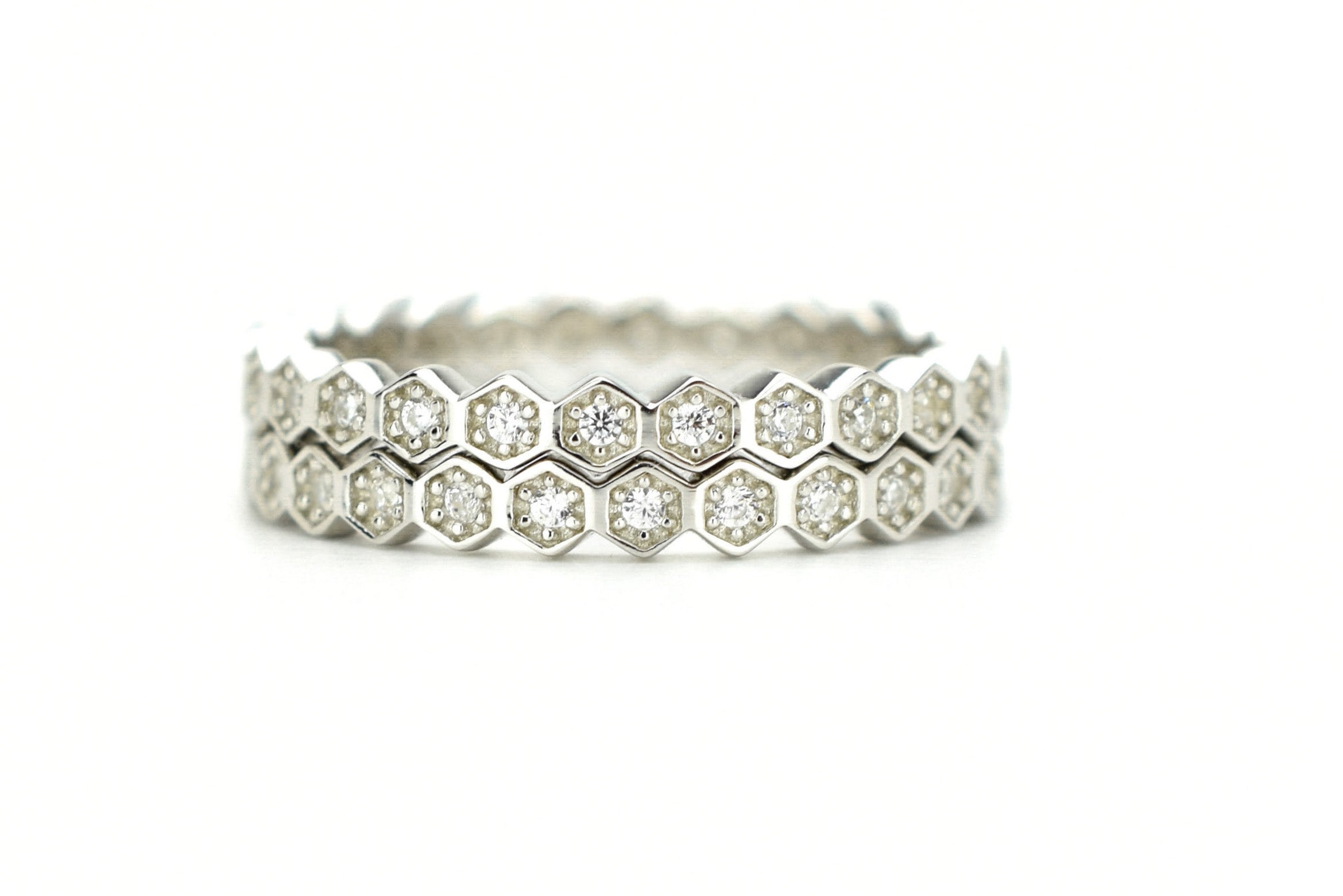 honingraat ring set, ringenset zilver, stapel ringen, aanschuifring zilver, honeycomb ring goud, aanschuifring rosegoud, unieke ringen