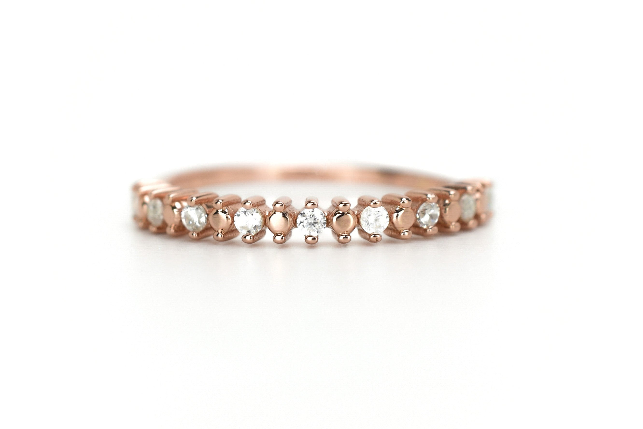 gouden ringband, rose ring met stenen, zilveren ring, ring met stenen, zilveren ring met stenen, stapelring zilver