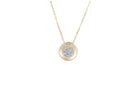 14k ronde ketting, dames gouden ketting, ketting voor dames 14 karaat, 14 karaat cirkel ketting, gouden ronde ketting met stenen, 14k kettting met stenen