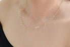 gouden ketting met hangers, trendy gouden ketting, fijne 14k ketting, ketting goud met hanger