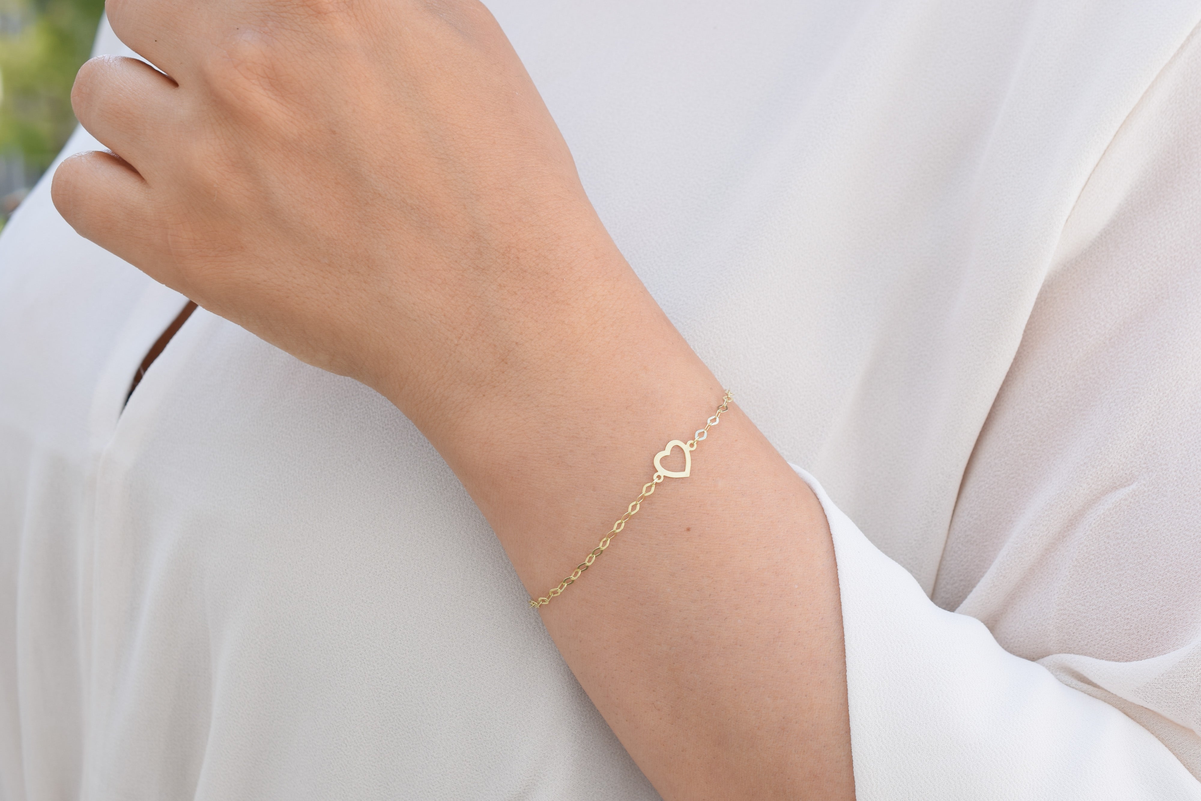 gouden armband, mooie dames armband, hartje armband goud, gouden armband met hartje, armband 14 karaat goud met hart, schakelarmband met hartje, bedel armband goud, 14k gouden dames armband met hartje, moeder kind gouden armband