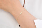 mooie dames armband, dames armband, 14k gouden kruis armband, armband goud met kruis, kruisje bedel armband, schakelarmband met kruisje, 14k dames armband, elegante armband goud