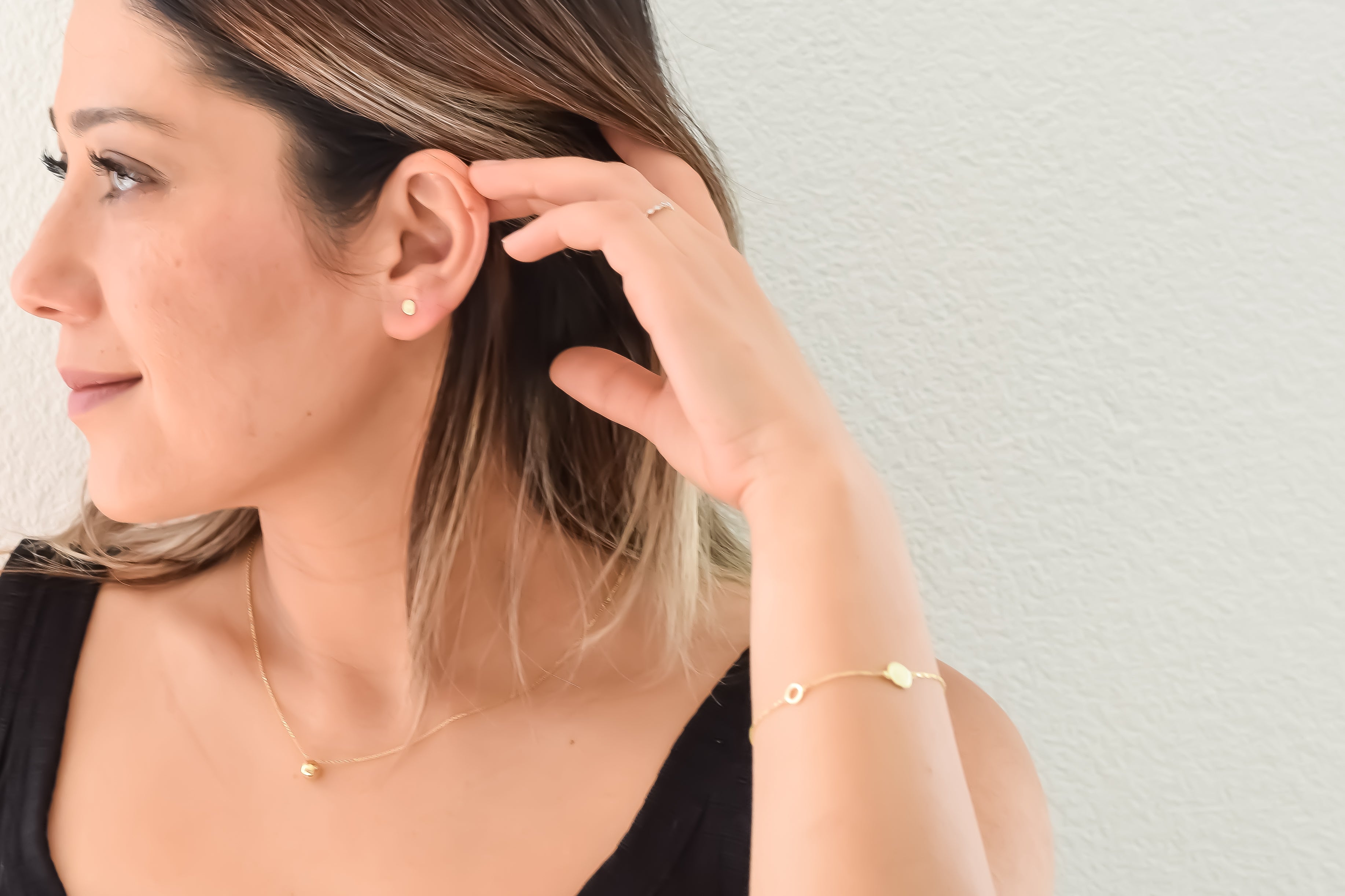 14k gouden armband voor dames, dames 14k armband, unieke 14k armband, dames 14k armband met 2 bedels