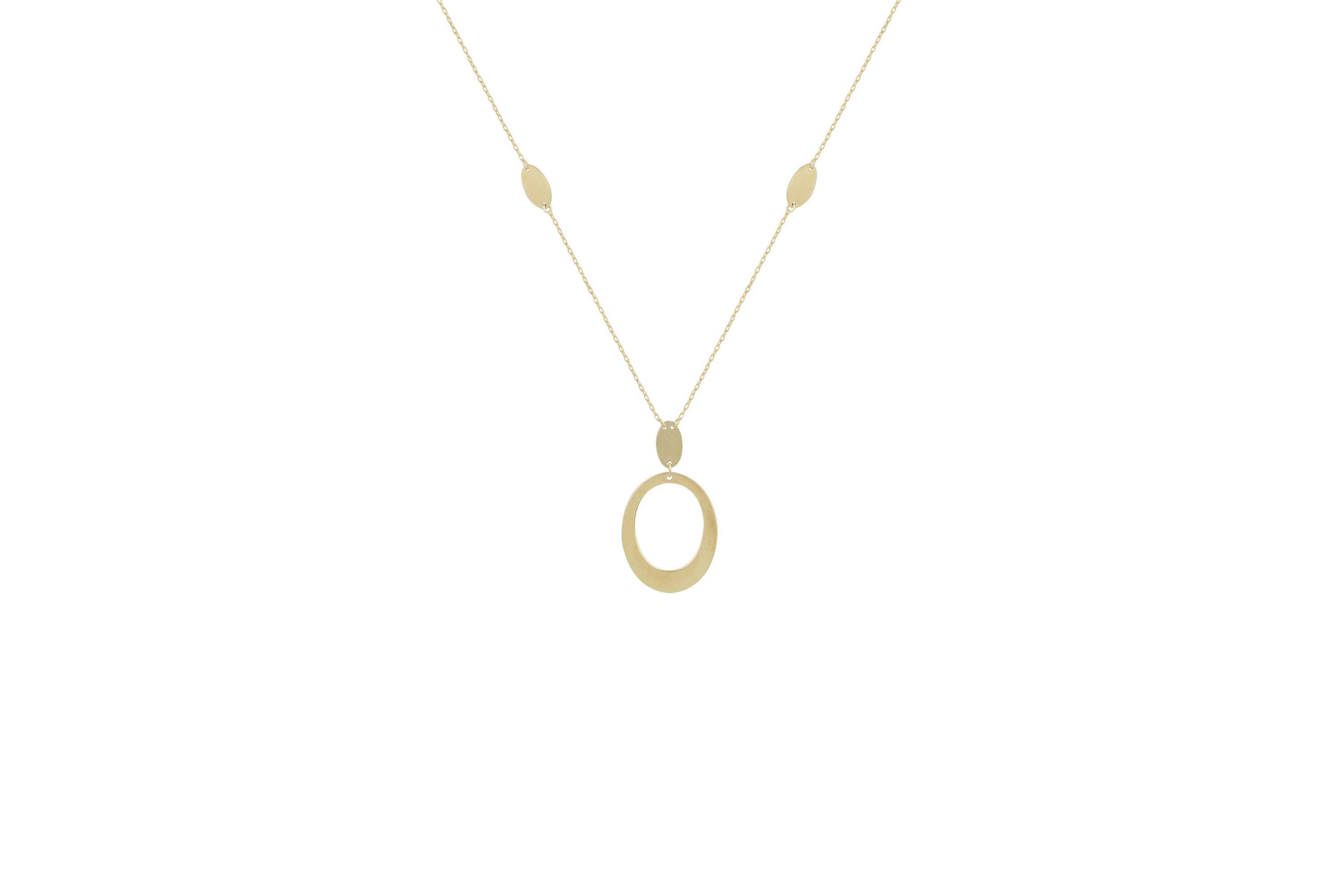 Ketting goud, ketting goud met hanger, ovale ketting goud, gouden ketting met ovale hanger, 14k ketting met hanger, ovale 14k ketting